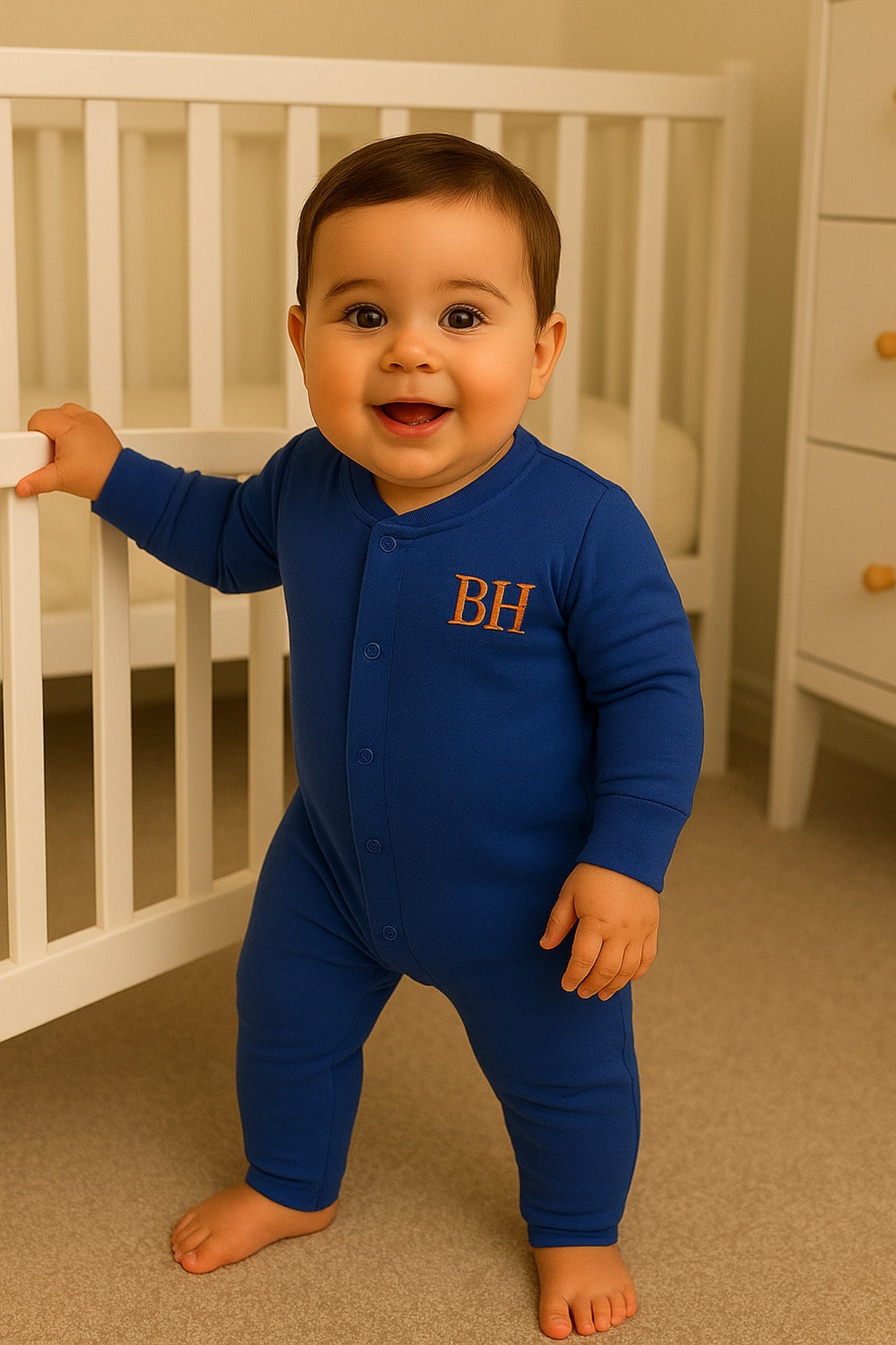 Boy In Blue Baby Grow Romper