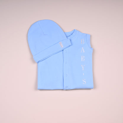 Adorable In Baby Blue Babygrow Set