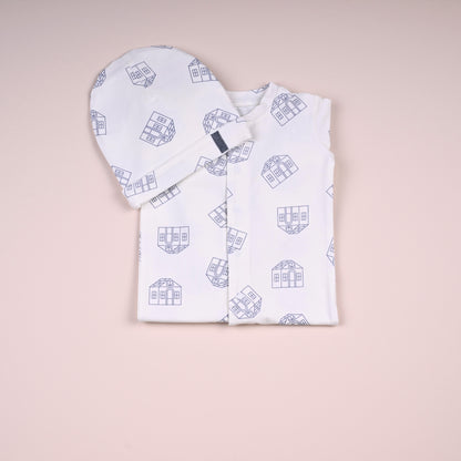 White All Over The House Babygrow Set