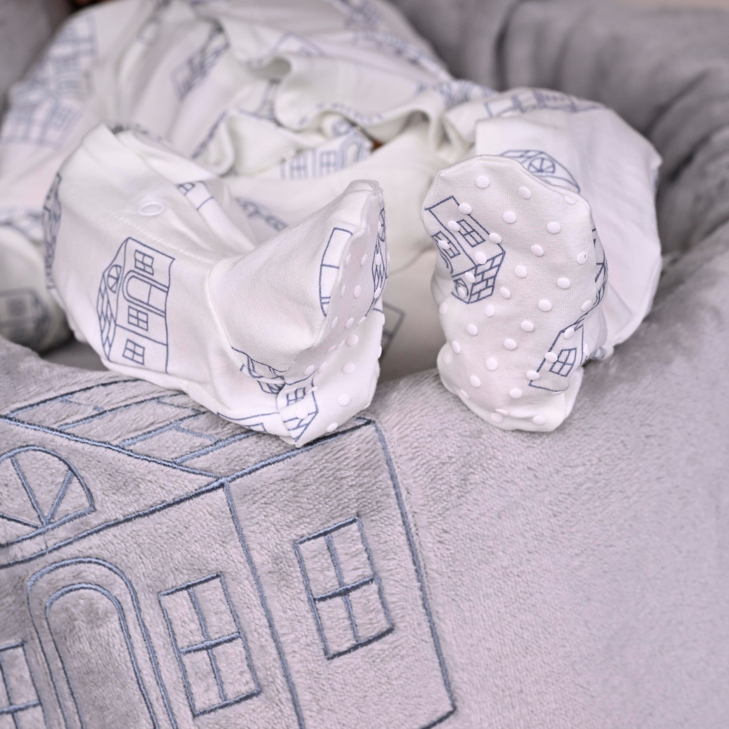 White All Over The House Babygrow Set