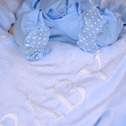 Adorable In Baby Blue Babygrow Set